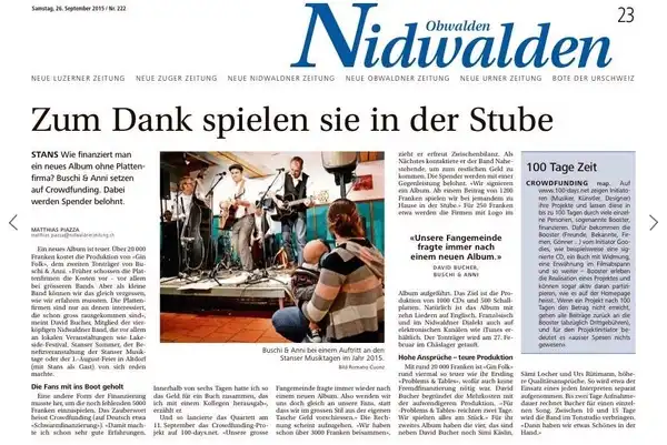 Neue Nidwaldner Zeitung