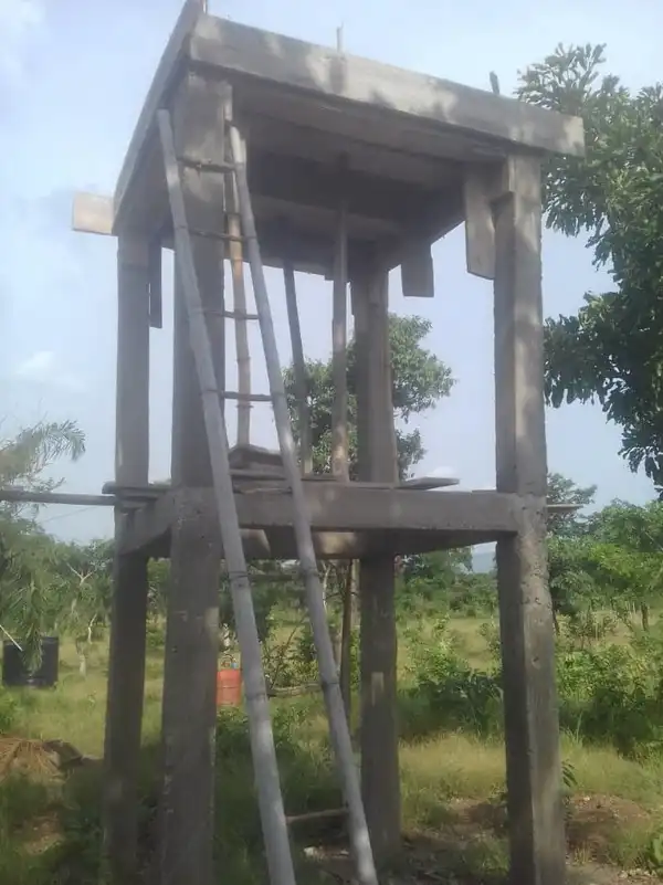 Gerüst für den Wassertank