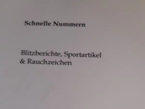 Schnelle Nummern