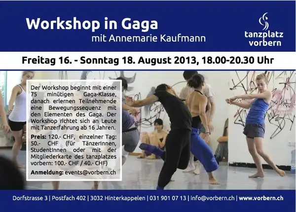 GAGA WORKSHOP mit ANNEMARIE KAUFMANN