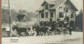 Es war noch eine gemütliche Zeit, als die Postkutsche Buchs-Wildhaus-Ebnat befuhr!